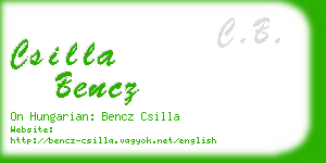 csilla bencz business card